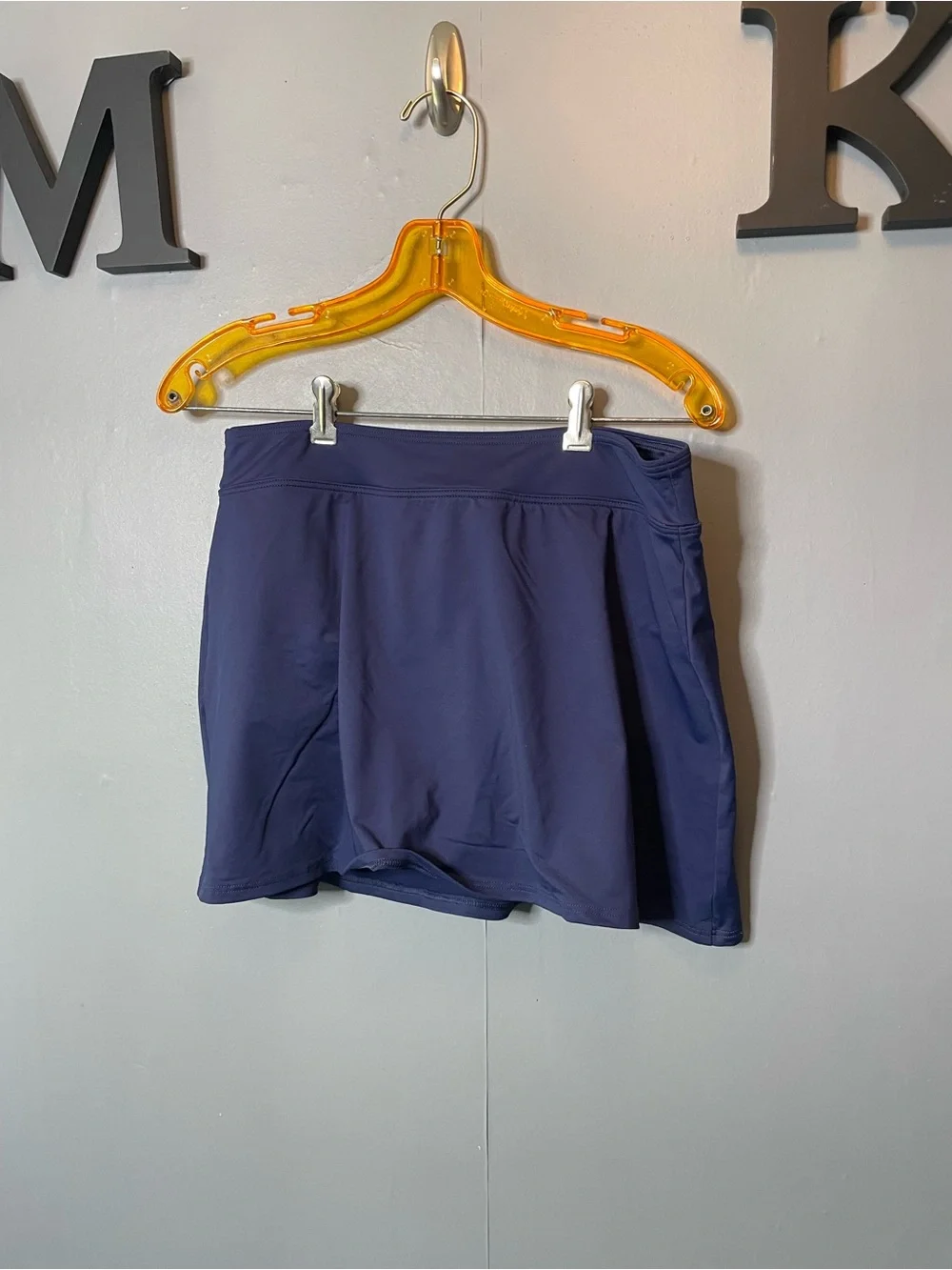 Lands End Women's Pinchless Mini Swim Skort Deep Sea‎ Navy Size 10